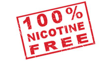 100% nicotone free stamp